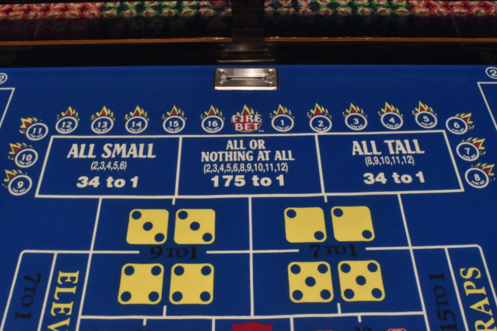 Craps table all smaller Craps table all smaller